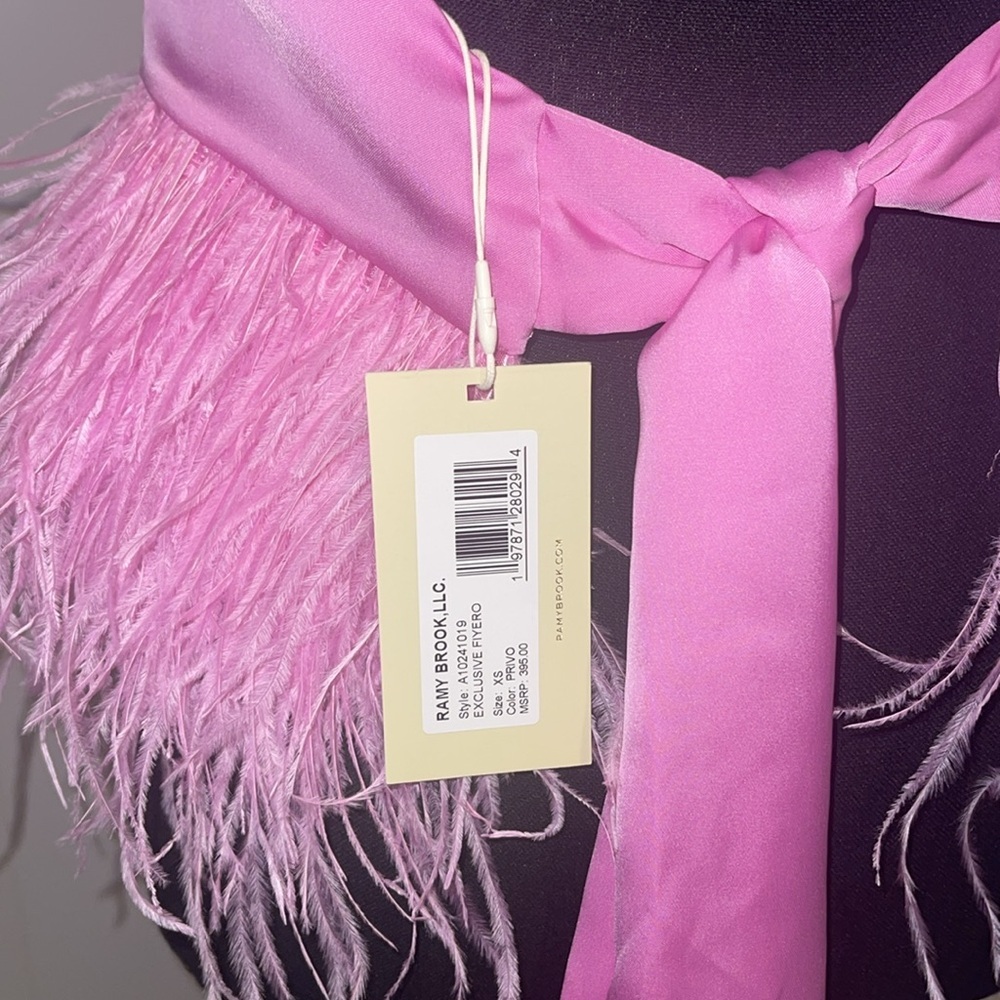 Ramy Brook Pink Embellished Halter Blouse - Picture 14 of 15